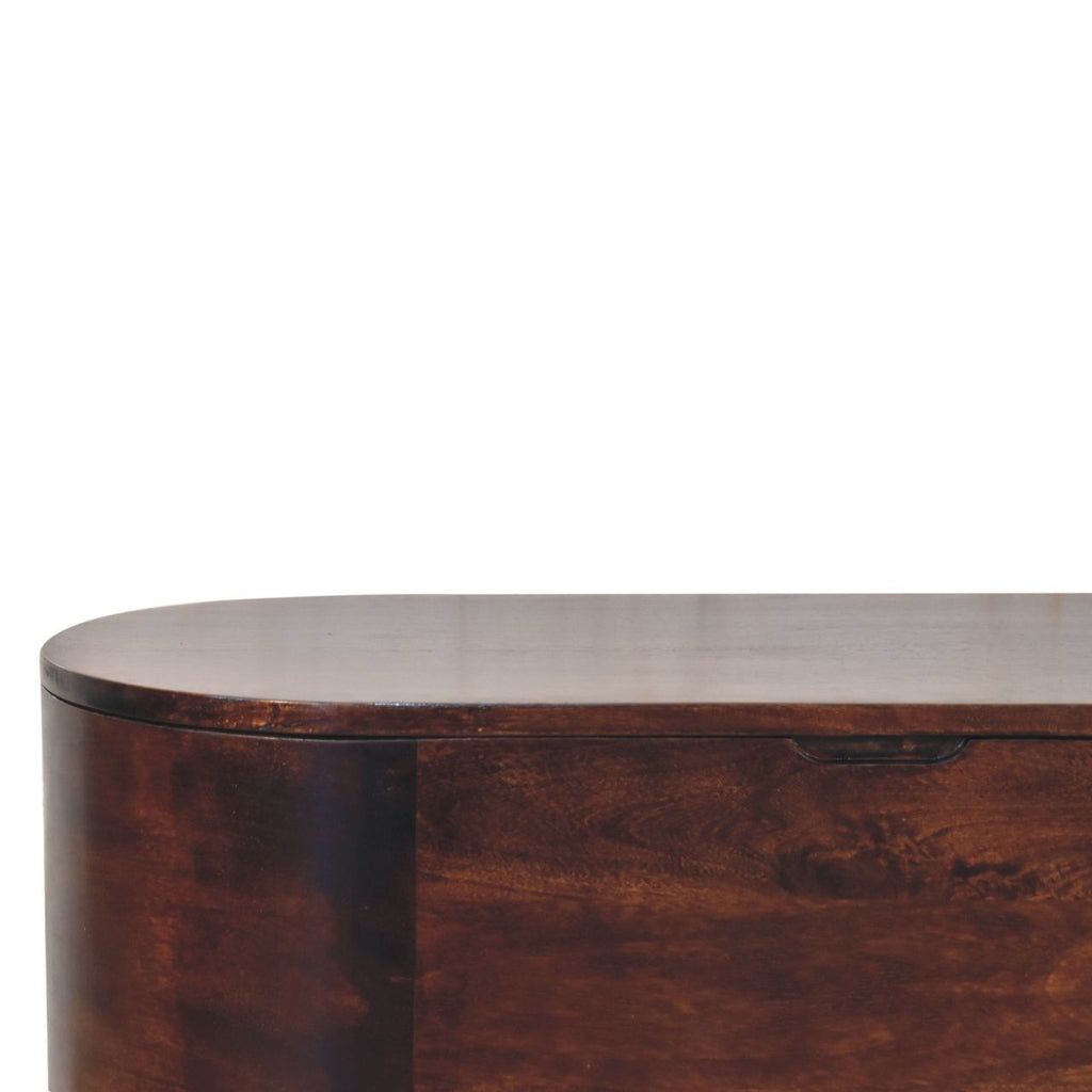 Rounded Lid Up Blanket Box