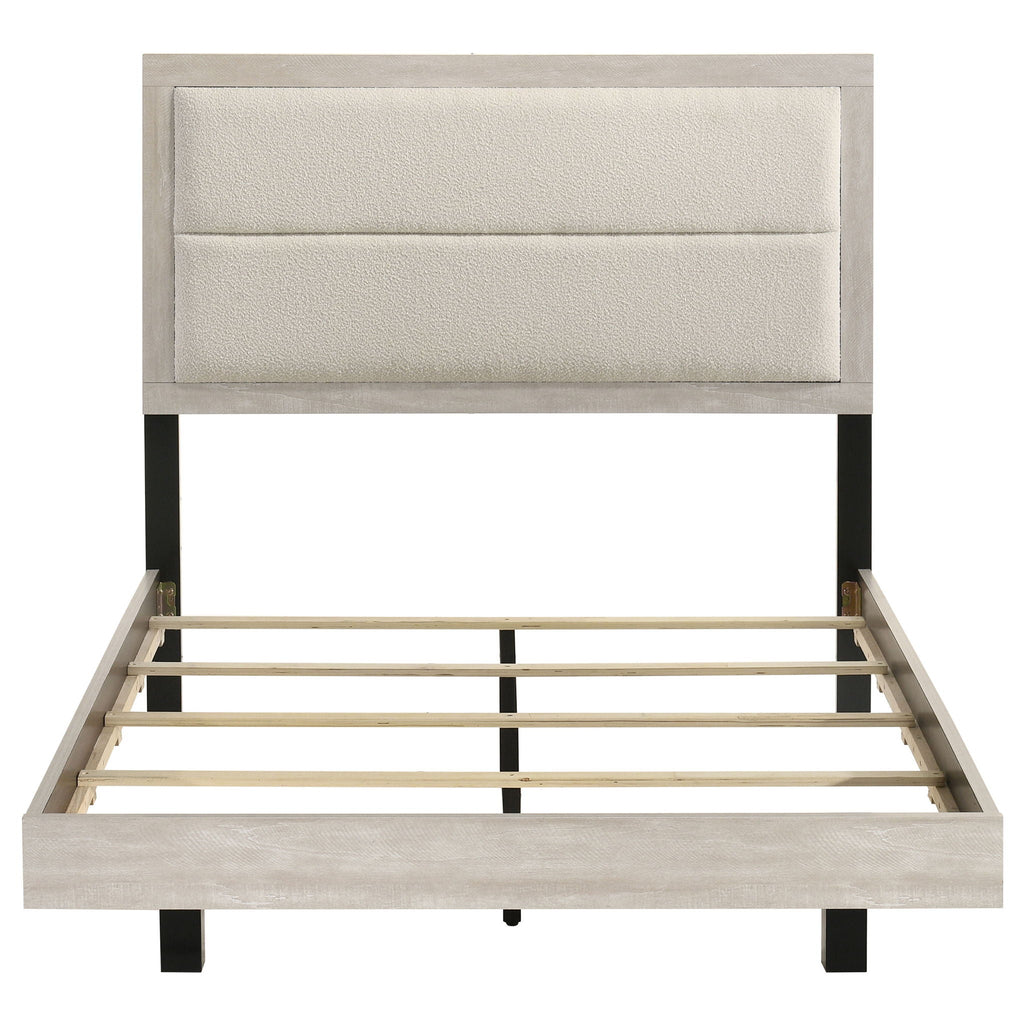 Trenton 54-inch Wood Full Panel Bed Rustic Cream
