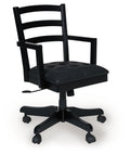 Wildenauer - Home Office Swivel Desk Chair - Brown / Black