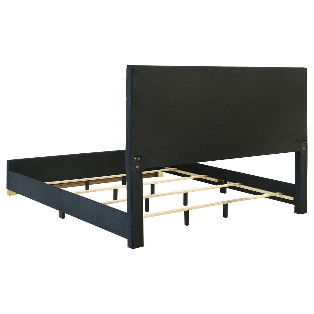 Ines 5-piece Eastern King Bedroom Set Navy and White High Gloss