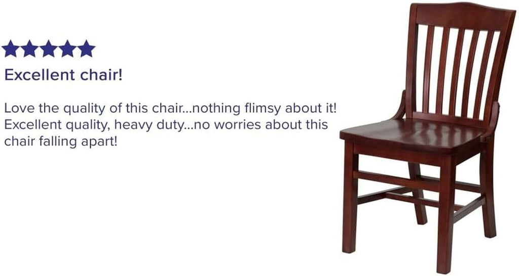 Hercules Mahogany Schoolhouse Dining Chair For Restaurants