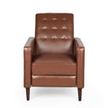 Mid-Century Modern Recliner With Button Tufted Waffle Stitch