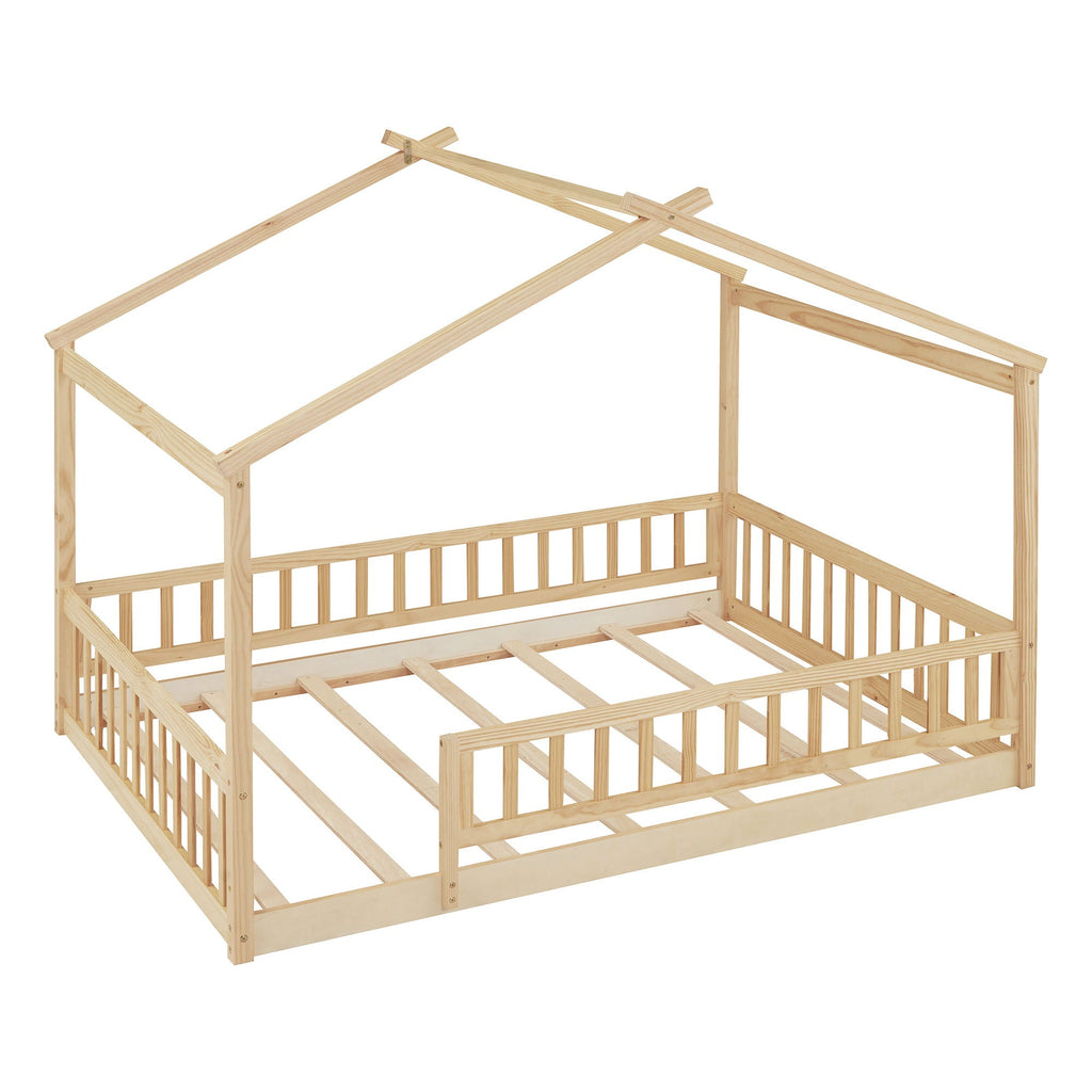 Bed House Bed Frame With Fence