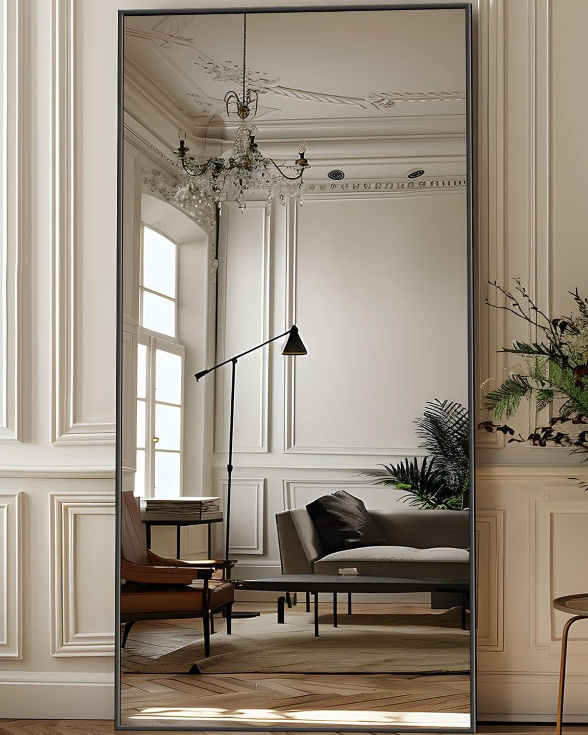 71x28 Inch Black Full Length Floor Mirror For Bedroom