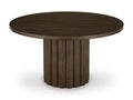 Radkin - Round Dining Room Table - Burnished Brown