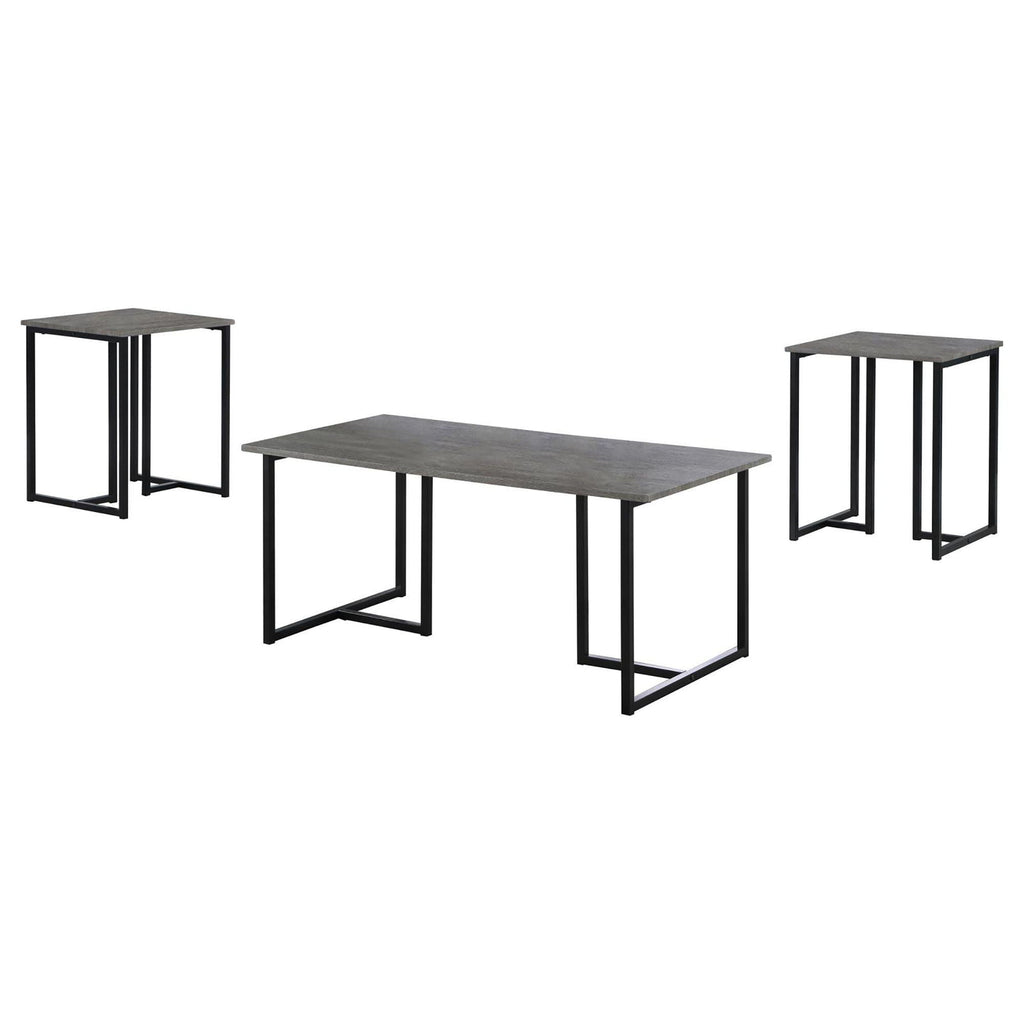 3 Piece Occasional Set With Smooth Top - Gray