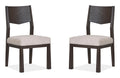 Tauren - Upholstered Side Chair With Solid Back (Set of 2) - Coffee Bean