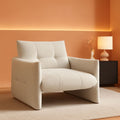 33.9 Inch Sherpa Fabric Upholstered Accent Armchair