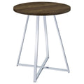 Burkhart Round 35-inch Pub Height Bistro Bar Table Brown Oak