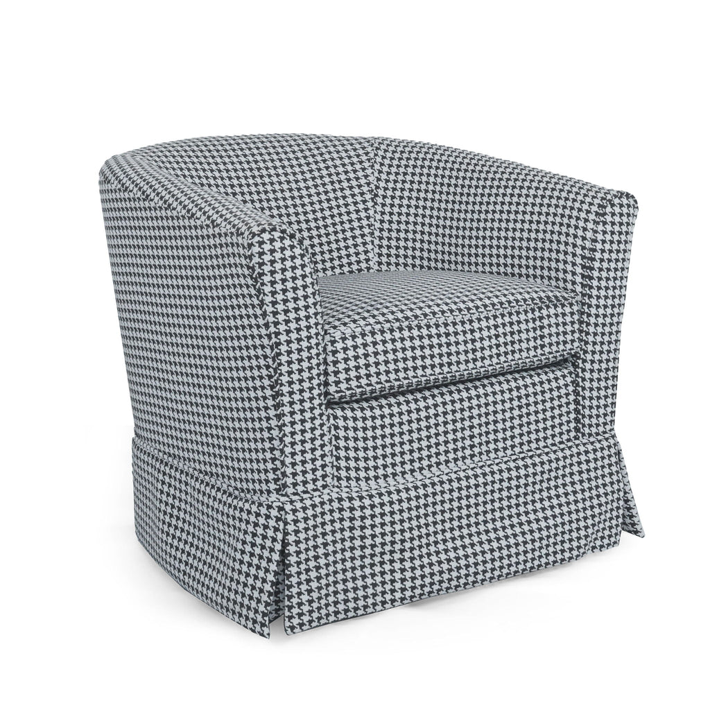 Zeniqua - Upholstered Swivel Chair With Loose Cover