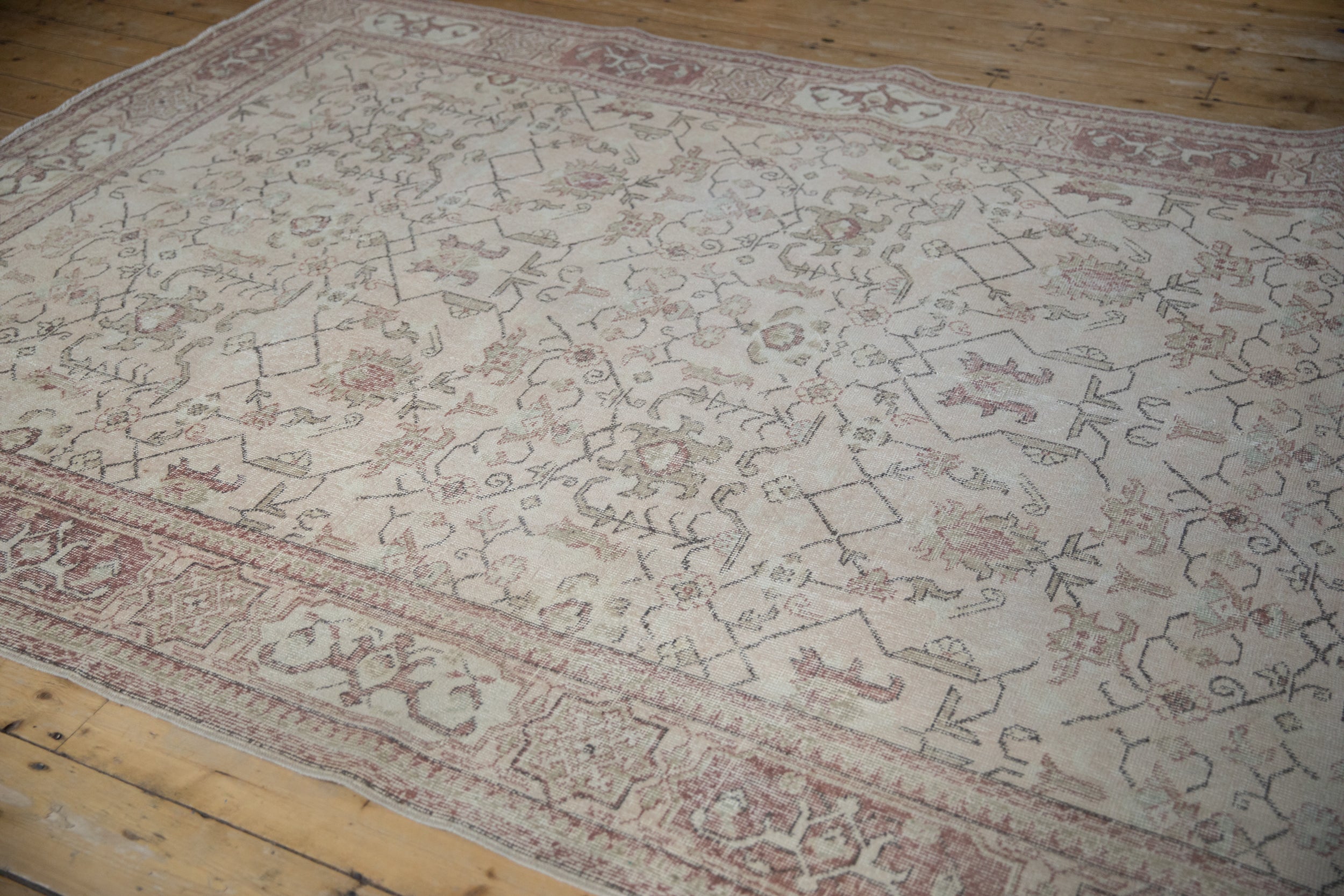 7x10.5 Vintage Distressed Oushak Carpet