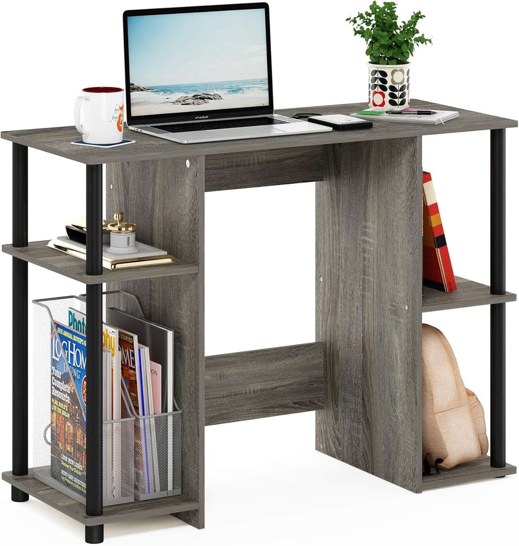 Jaya Computer Study Desk With Open Storage Grey Black