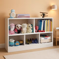 Wooden Toy Organizer and Bookshelf 5 Section Kid Storage