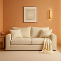 Corduroy Convertible Sofa Bed Three In One BeigeTone Sleeper