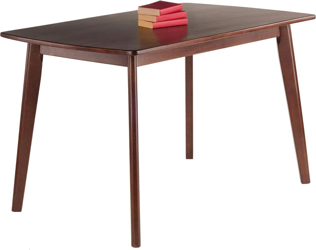 Shaye Walnut Dining Table Solid Wood 47.2 Inch Length