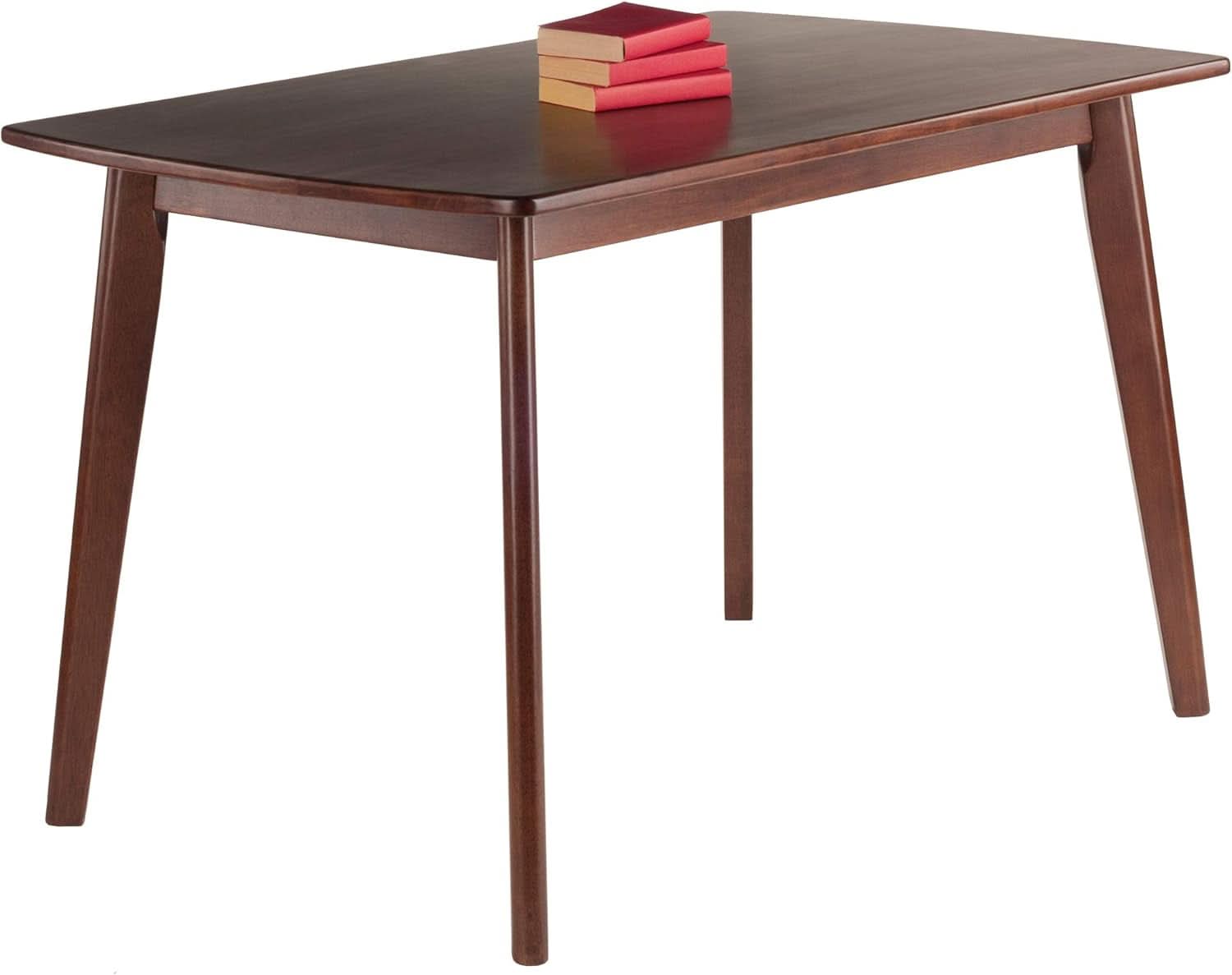 Shaye Walnut Dining Table Solid Wood 47.2 Inch Length