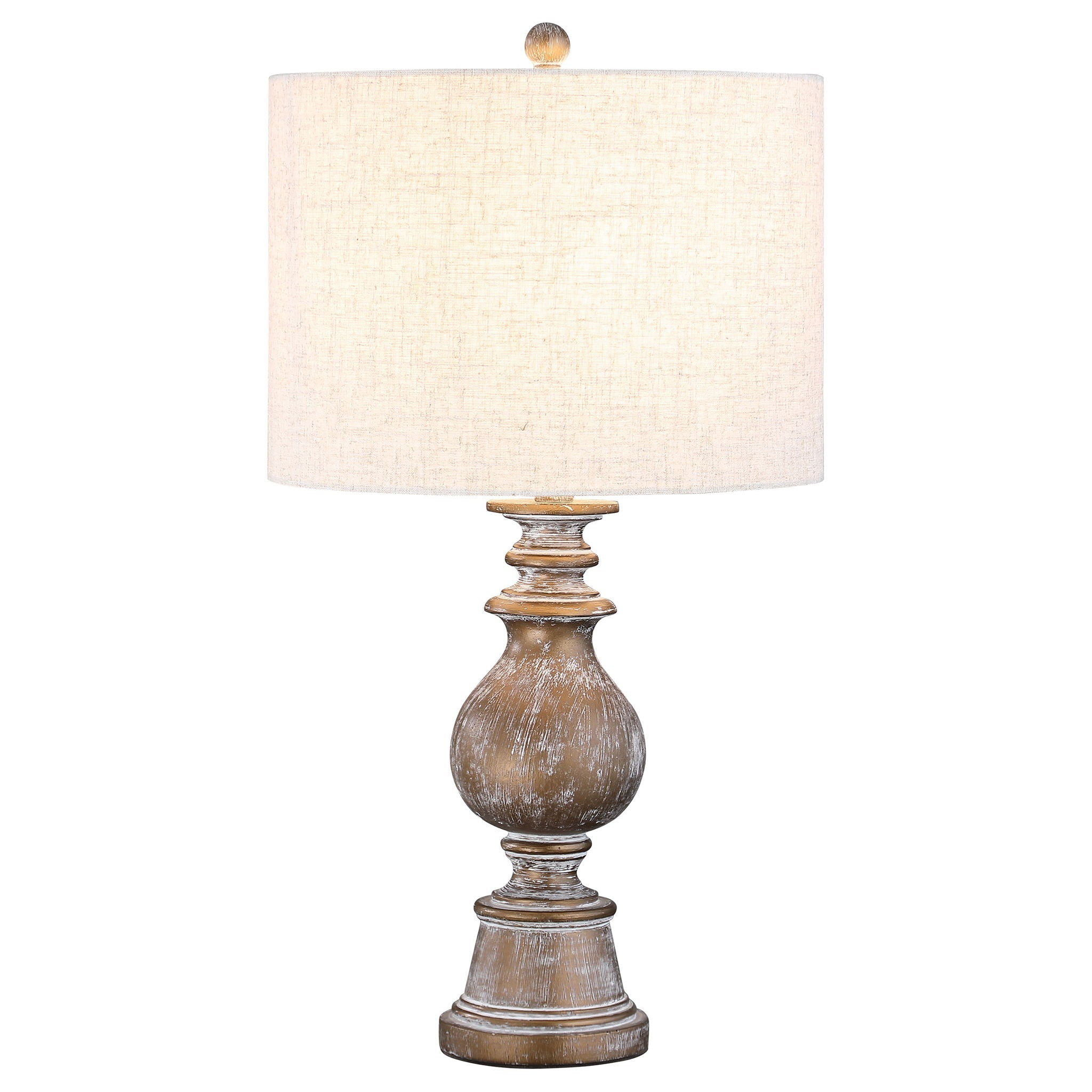 Brie 28-inch Drum Shade Urn Table Lamp Antique Gold