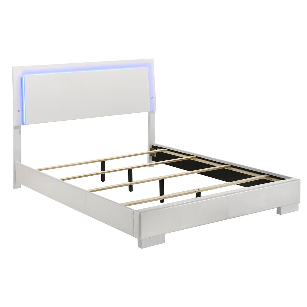 Felicity 4-piece Queen Bedroom Set White High Gloss