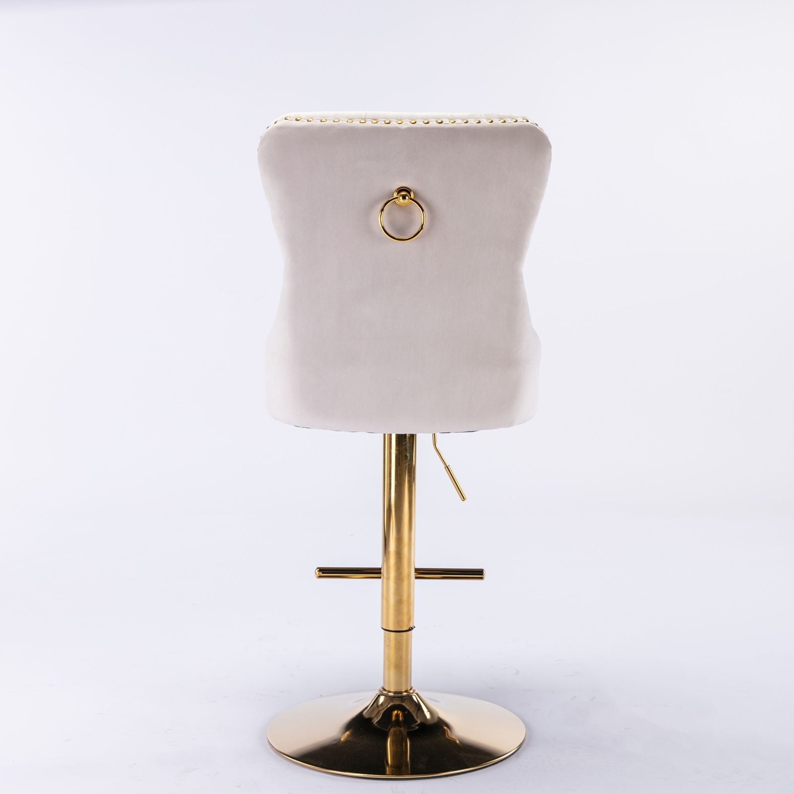 Thick Swivel Barstools Adjusatble Seat Height From 25-33", Modern Upholstered Bar Stools With Backs Comfortable Tufted For Home Pub And Kitchen Island (Set of 2)