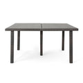 Outdoor Square Rattan Wicker Dining Table - Brown