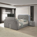 Shelyn - Bedroom Bed With LED, TV Stand, Fireplace & Bluetooth