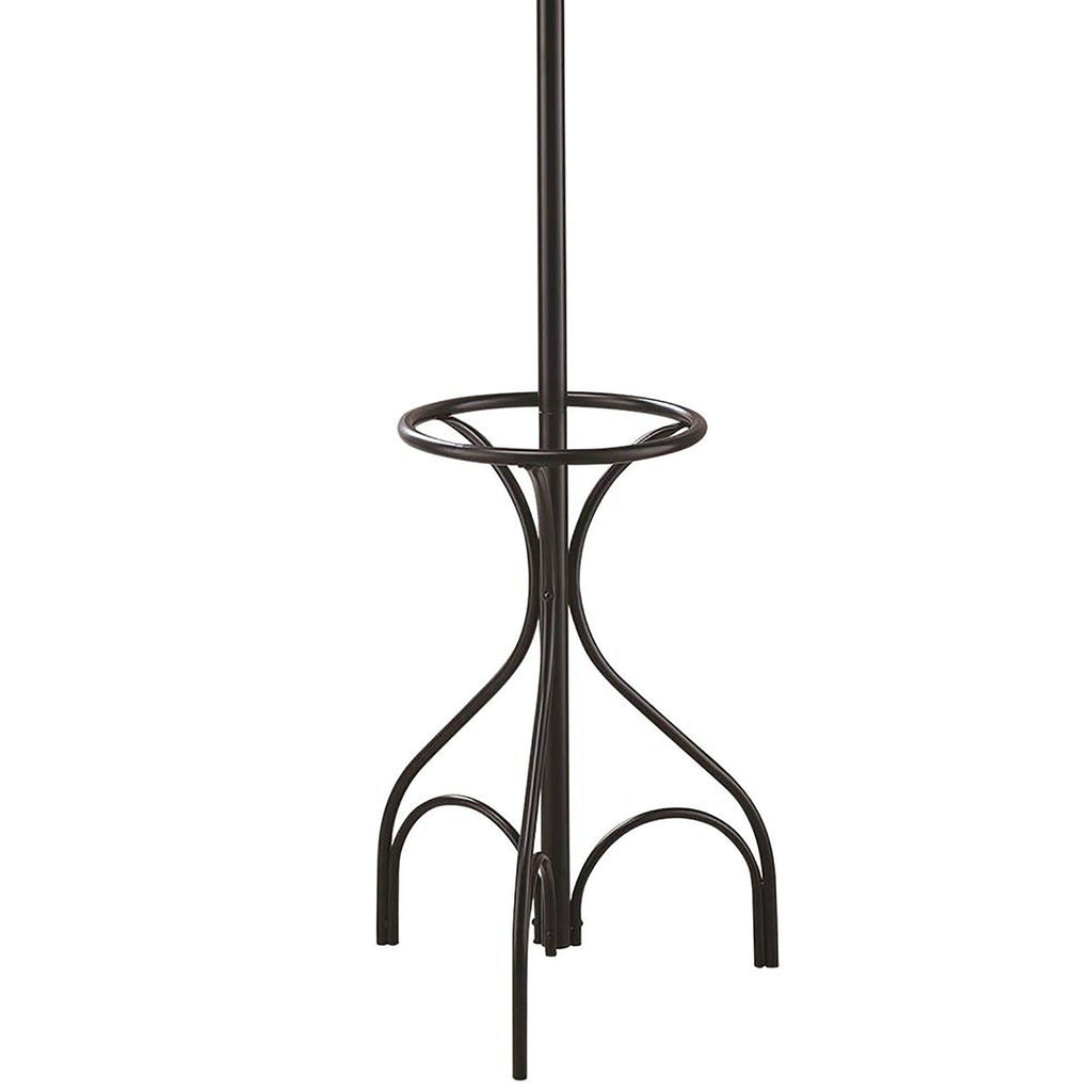 12 Hook Coat Rack With Umbrella Holder - Black
