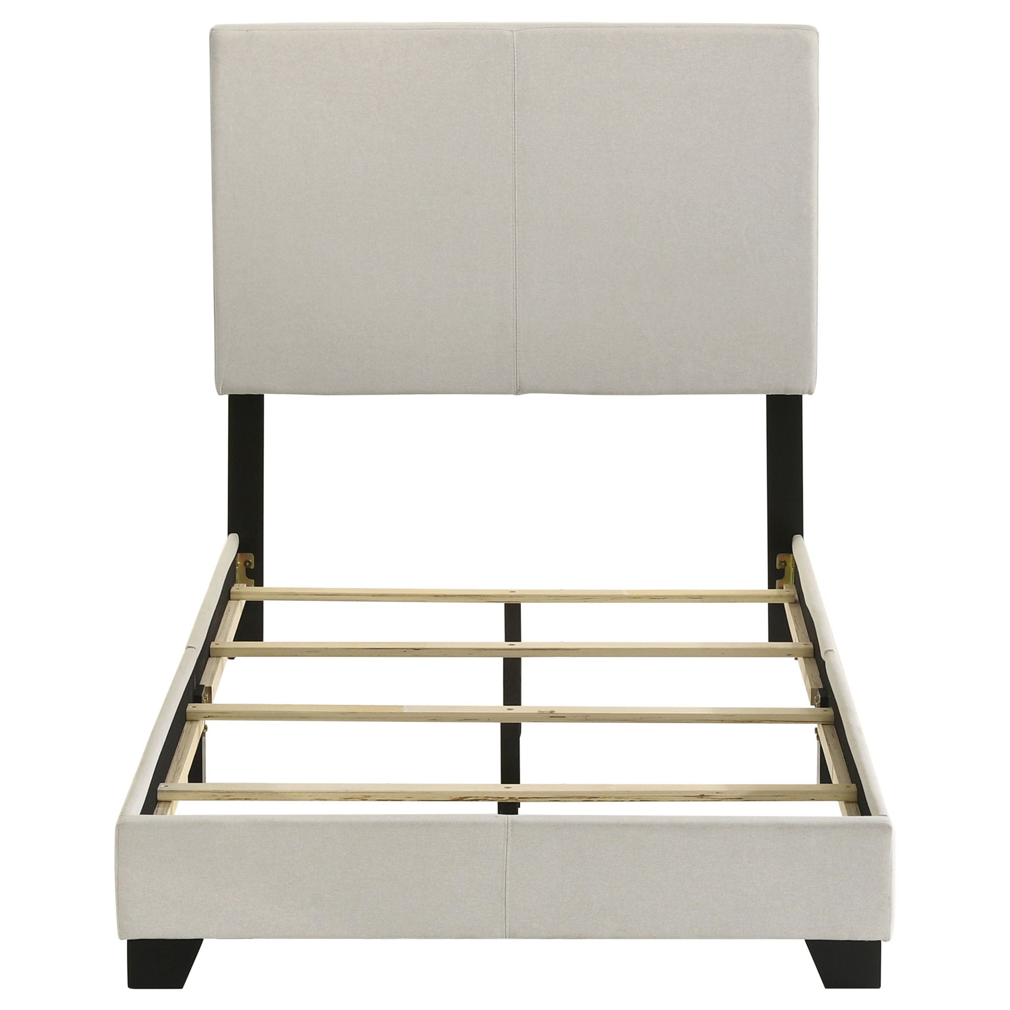 Dorian Fabric Upholstered Twin Panel Bed Cream