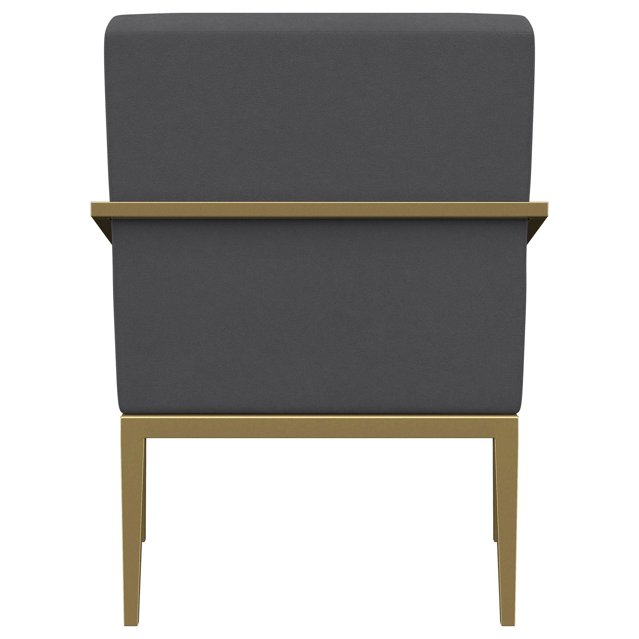 Kirra Upholstered Metal Arm Accent Chair Dark Grey