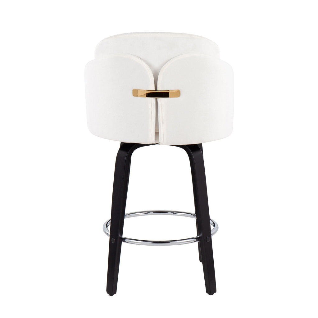 Dahlia - Contemporary Counter Stool Round Footrest (Set of 2)
