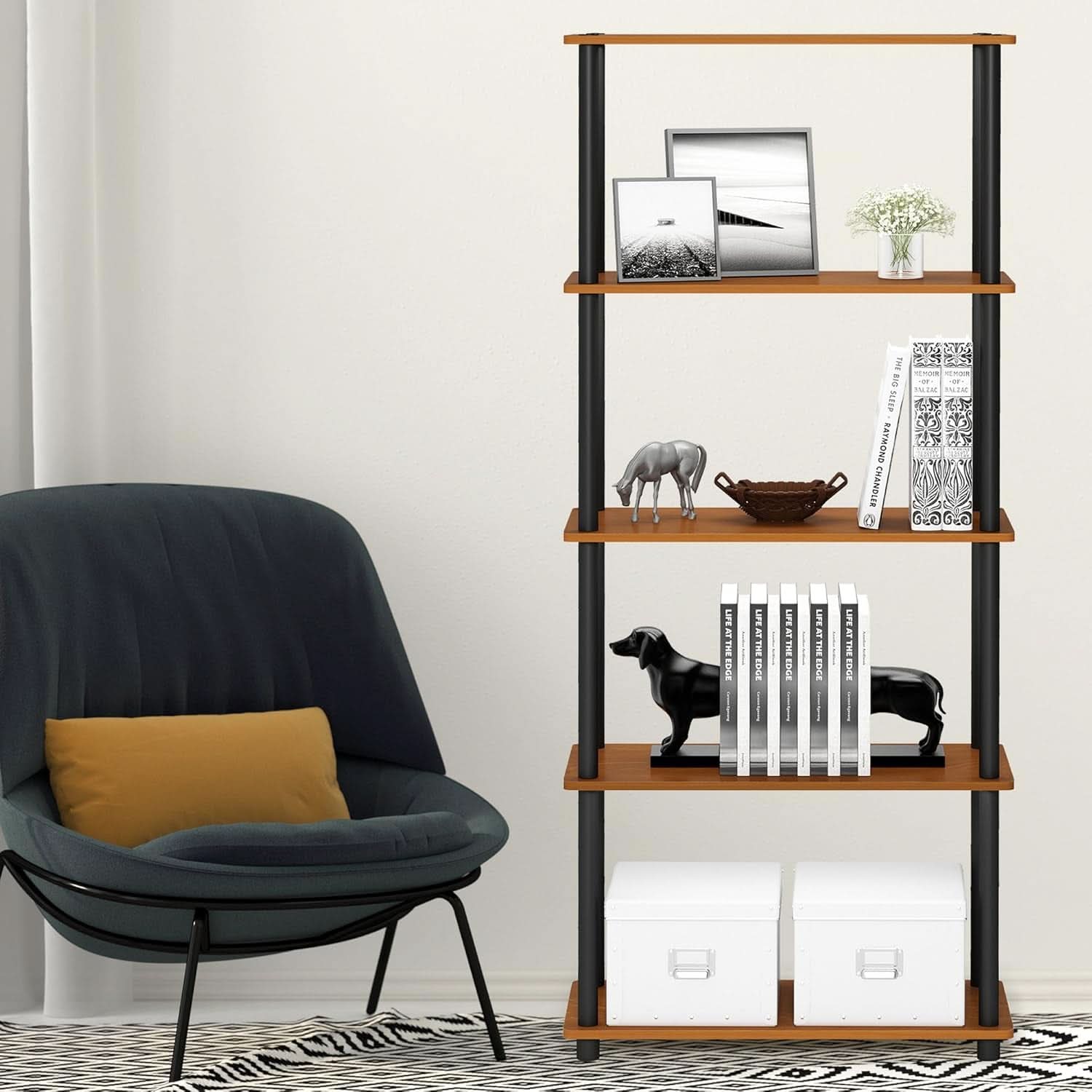 Nelly Entertainment Center TV Stand 43.3in Columbia Walnut