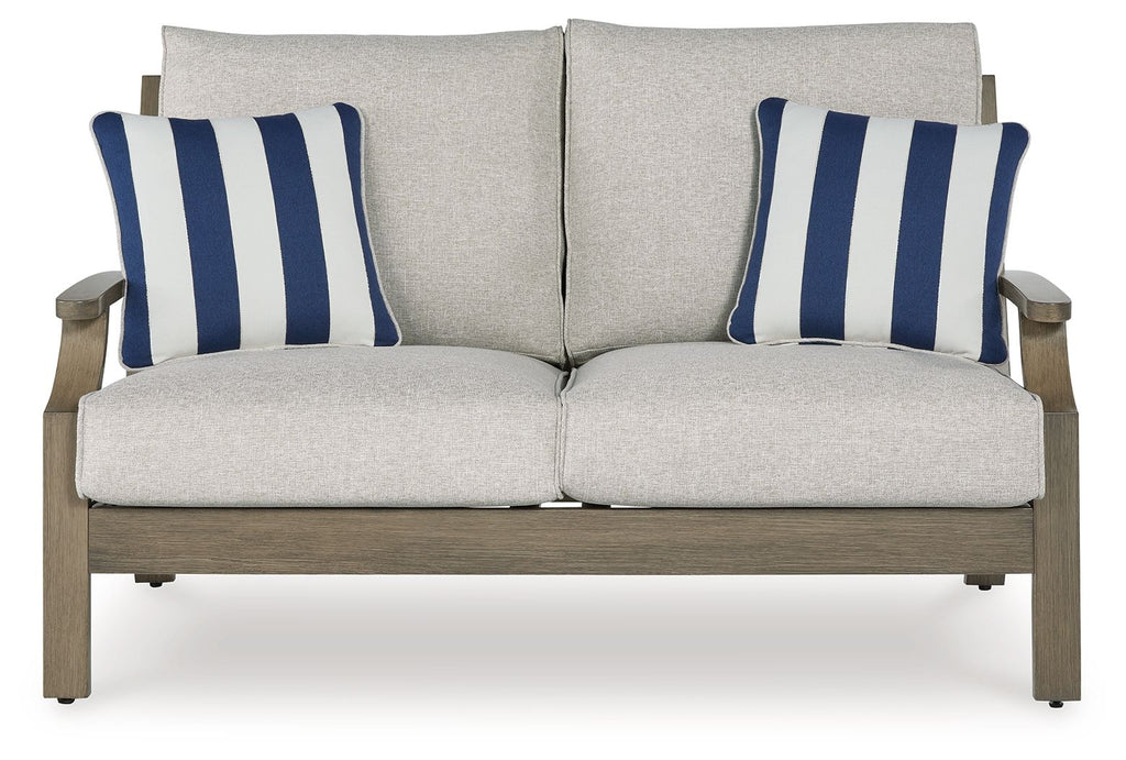 Rainier Ranch - Loveseat With Cushion - Brown / Beige