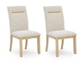 Lasinger - Dining Upholstered Side Chair (Set of 2) - Light Brown