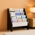 Kids Sling Bookshelf Espresso With Magazine Rack Organizer For Kids Room