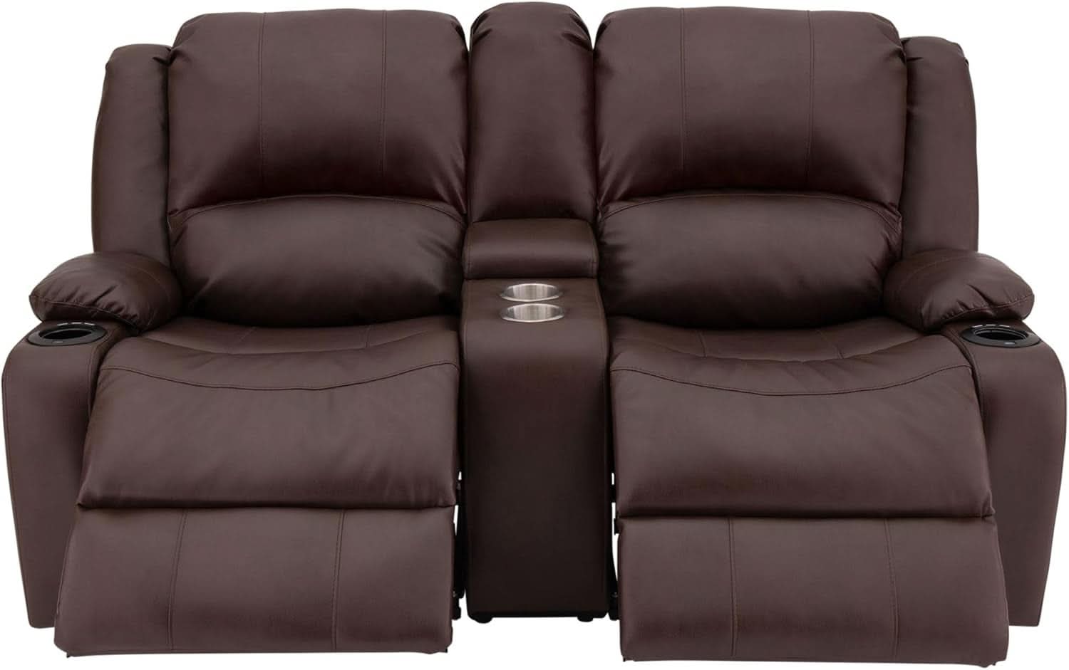 67 Inch Powered RV Wall Hugger Recliner Sofa Mahogany