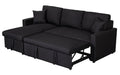 Paisley - Fabric Reversible Sleeper Sectional Sofa With Storage Chaise