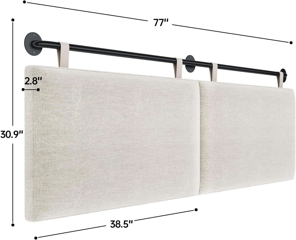 Adjustable Wall Mounted King Size Headboard with Tufting