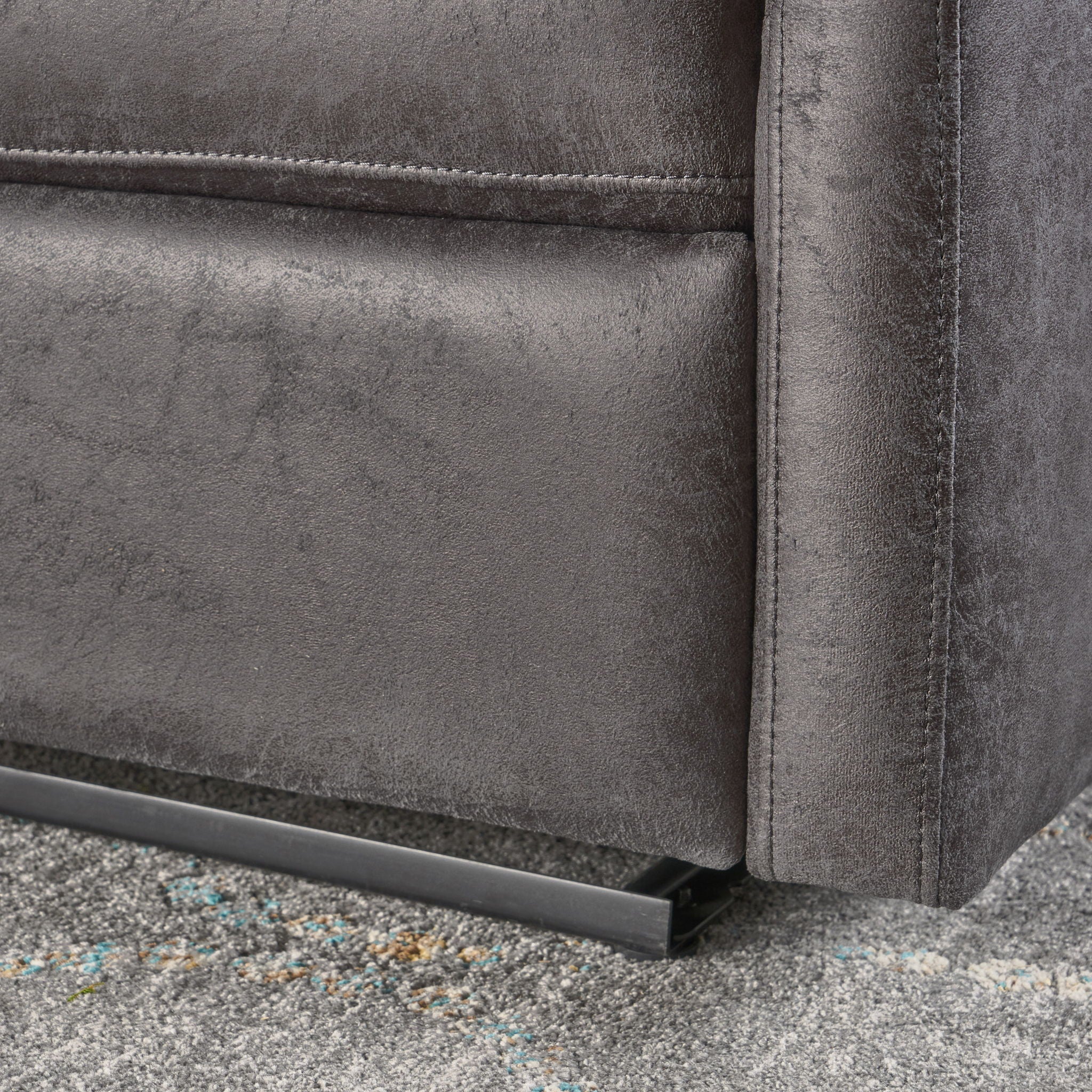 Alma - Contemporary Upholstered Loveseat Recliner - Slate
