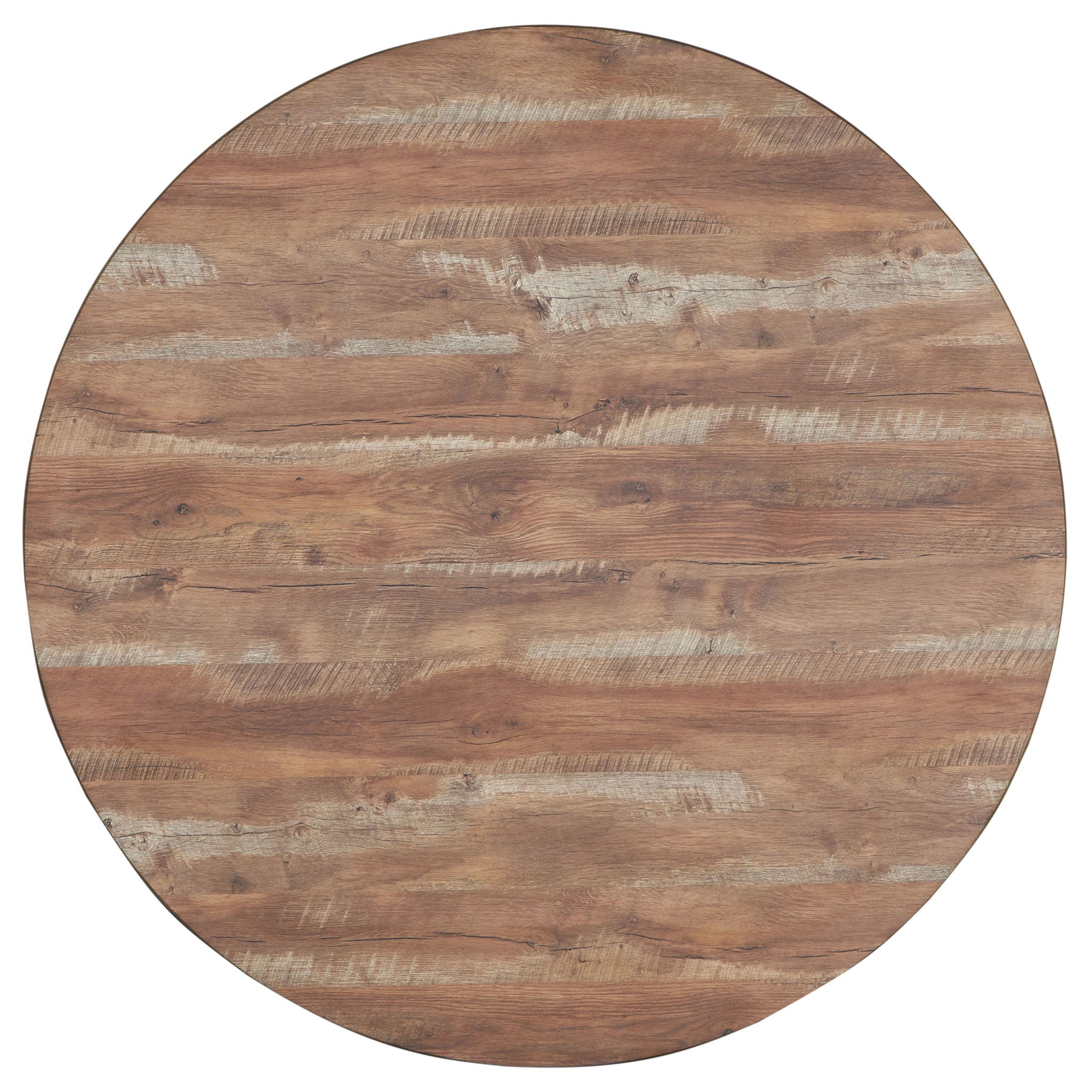 Arunda Yukon - Round Counter Height Dining Table With Pedestal Base And Built In Drawer - Oak