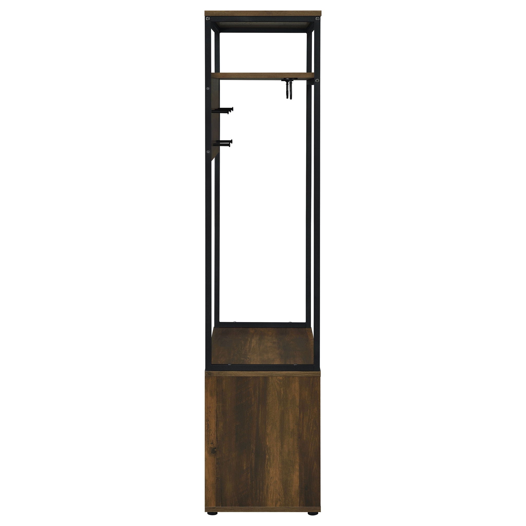 Flora - 2 Door Coat Rack Hall Tree Storage Bench And Multi Functional Storage - Natural