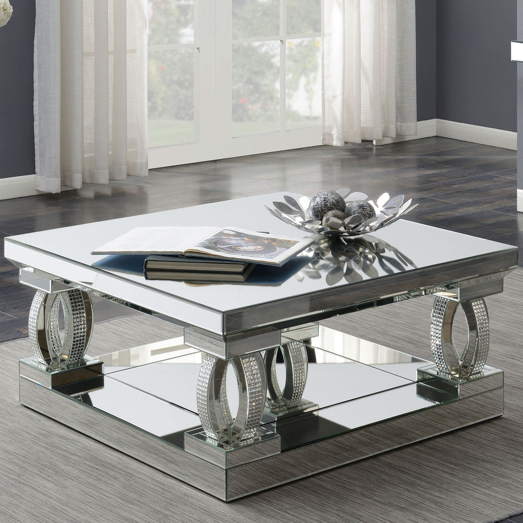 Shannon - Square Coffee Table - Silver