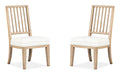 Coventry - Upholstered Side Chair With Solid Wood Back (Set of 2) - Honey Maple