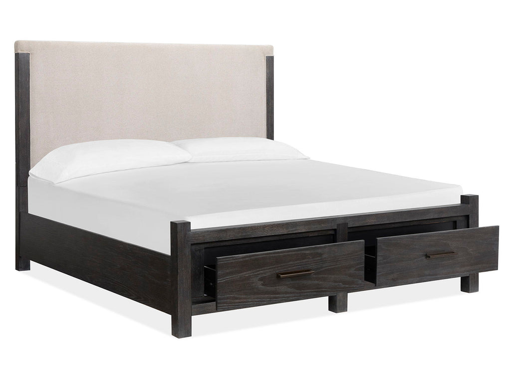 Plum Creek - Upholstered Panel Storage Bed