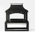 Fireplace, 50000 Btu Fire Pit, Wood Burning Chimney For Outside - Black