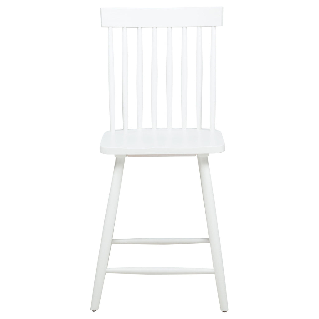 Andrews 5-piece Round Counter Dining Set Light Ash and White