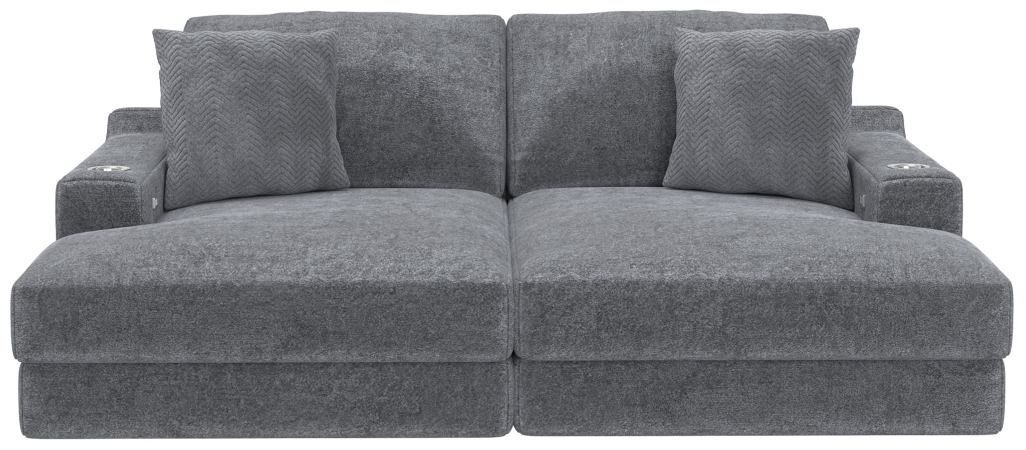 Cozy - 2 Piece Double Wide Chaise With USB Charging Ports