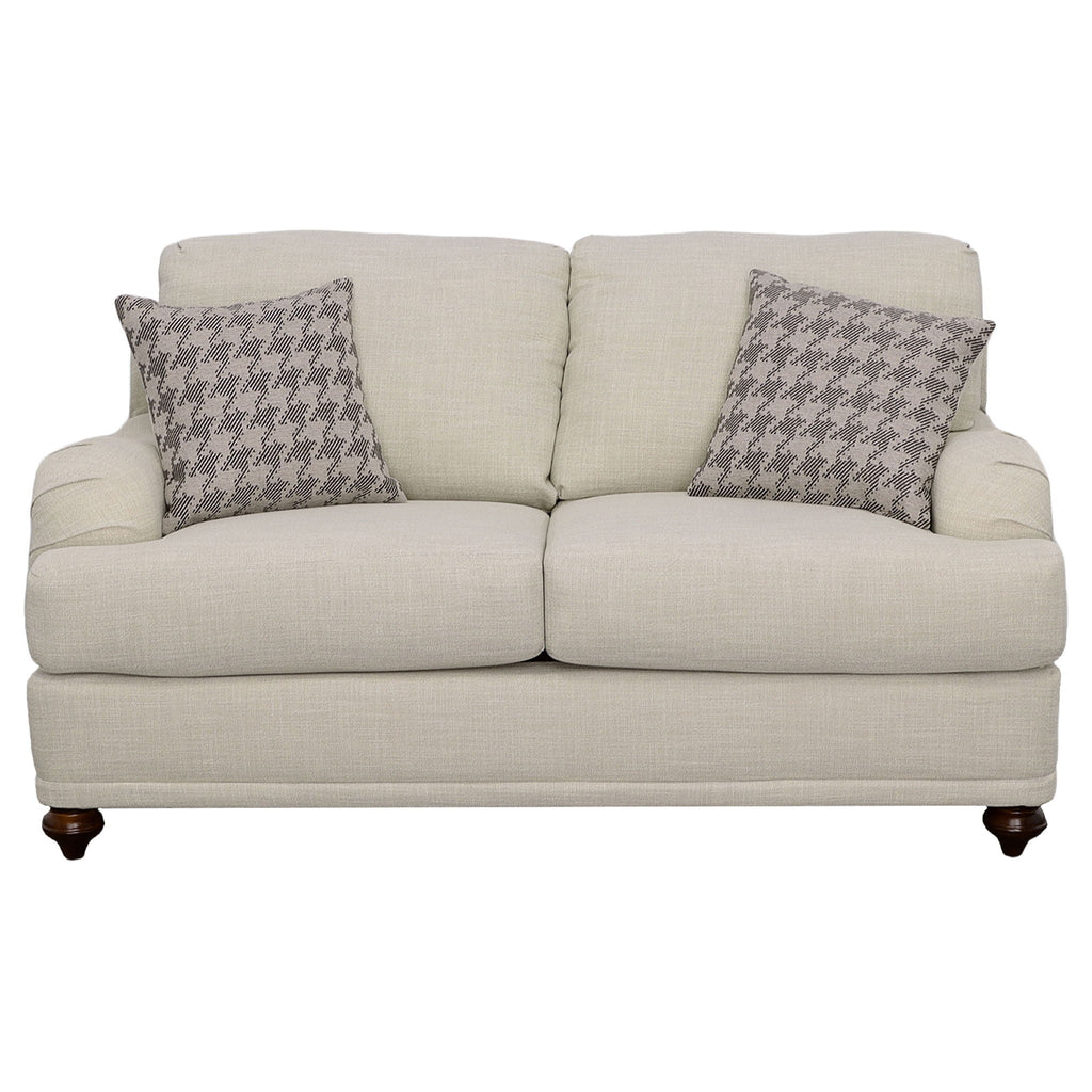 Brewster - Upholstered Loveseat With English Arms - Light Gray
