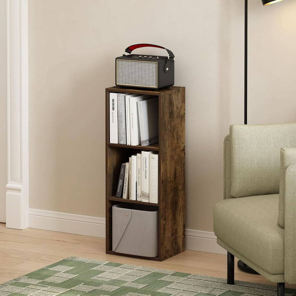 Pasir 3 Tier No Tool Assembly Open Bookcase Amber Pine