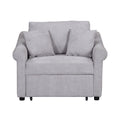 Convertible Sleeper Chair With Adjustable Backrest, 3 In 1 Lounger Chair Turns Into Bed, Single Bed For Living Room