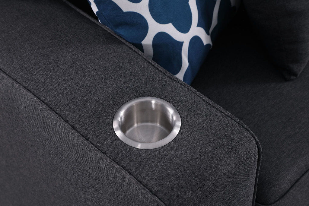 Cooper - Comfort Sectional Sofa With Ottomans And Cupholder