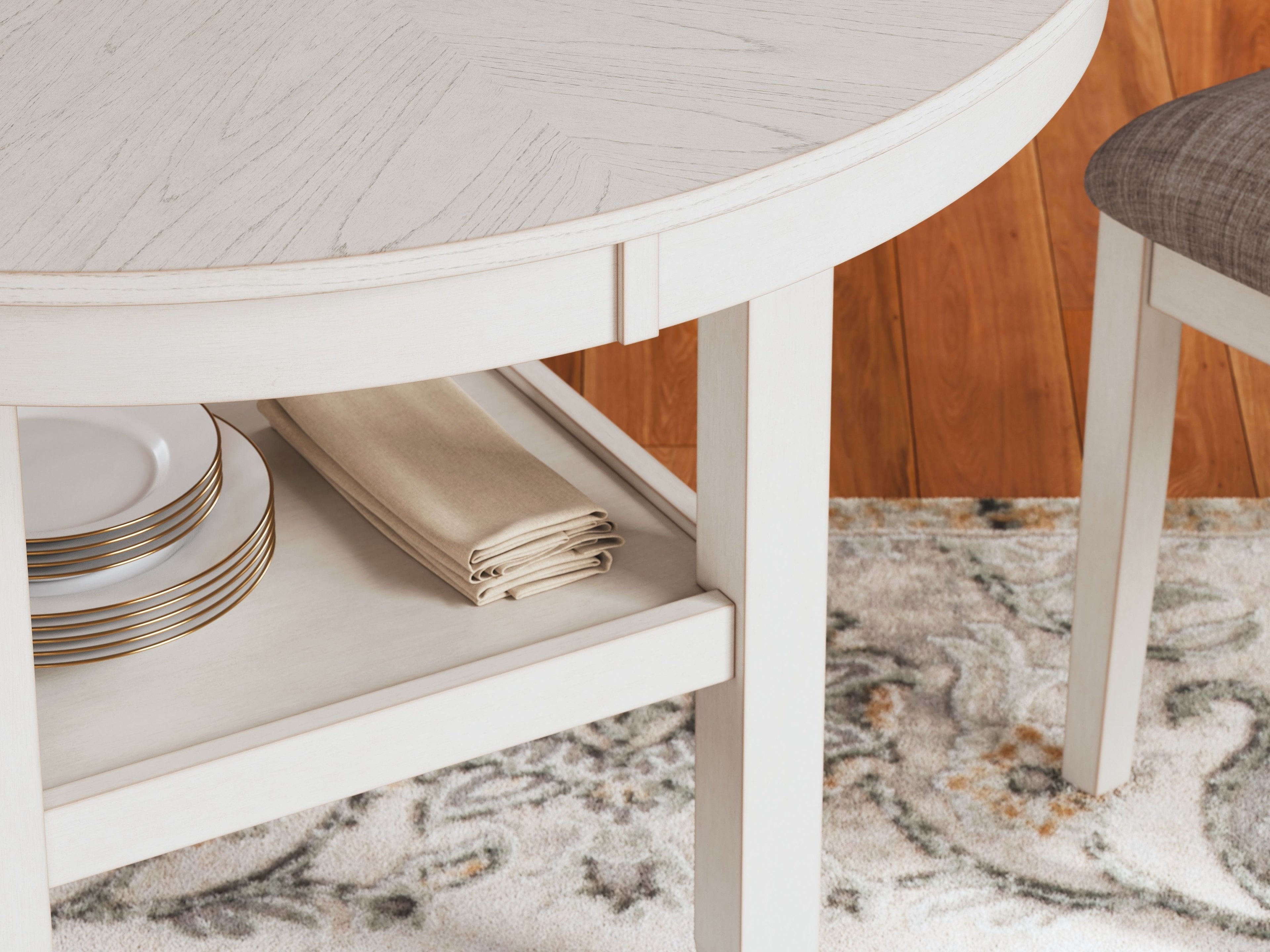 Erinberg - Dining Room Table Set (Set of 5) - Antique White